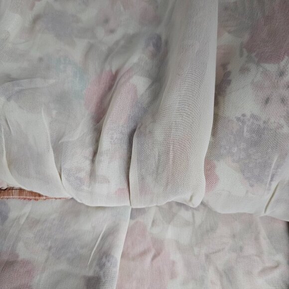 Torrid Georgette Eyelet Smocked Waist Puff Sleeve Floral Boho Top - Picture 6 of 10